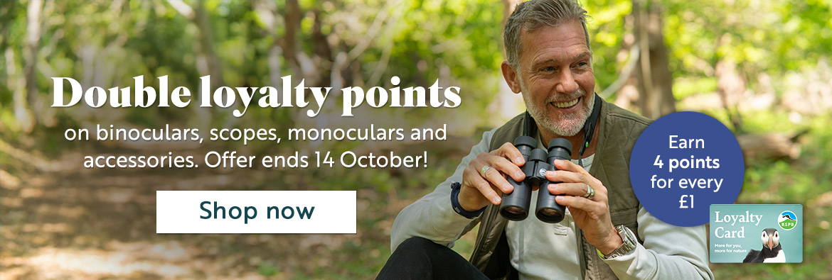 Double loyalty points on binoculars, scopes, monoculars and accessories. Offer ends 14th October! Shop now