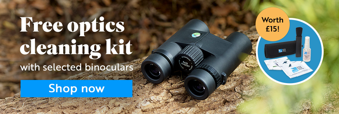 Free optics cleaning kit with selected binoculars. Shop now!