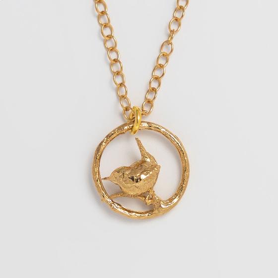 Wren necklace 18ct gold vermeil by Blackbird Jewellery product photo default L