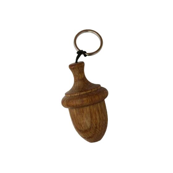 Acorn wooden key ring, oak product photo default L