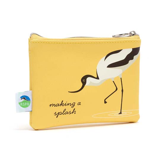RSPB Avocet bird coin purse, Making a splash collection product photo side L
