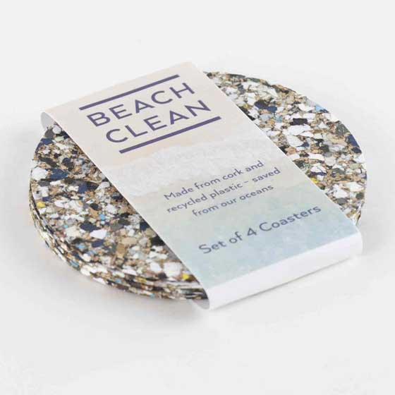Round recycled coasters by Beach Clean product photo default L