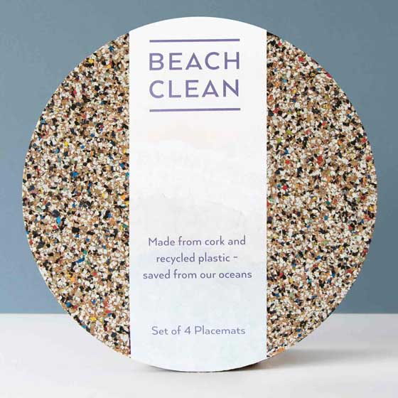 Round recycled placemats by Beach Clean product photo side L