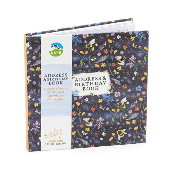 RSPB Bee address and birthday book, Beyond the hedgerow collection product photo default L