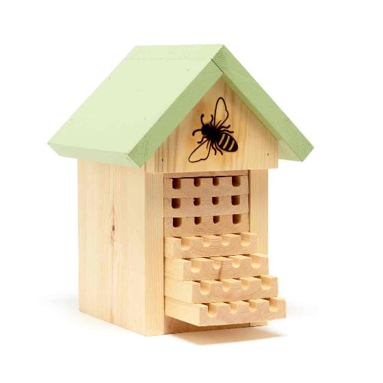 Solitary bee house with wildflower seeds product photo front L