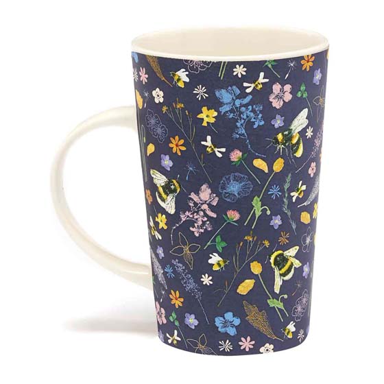 RSPB Bee latte mug - Beyond the hedgerow collection product photo side L