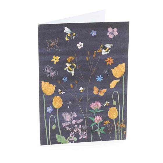 RSPB A6 Bee notecards, Beyond the hedgerow collection, pack of 12 product photo back L
