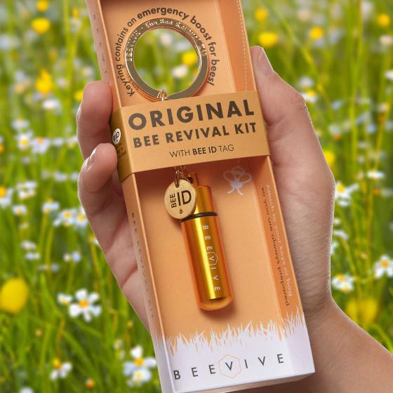 Beevive bee revival kit keyring, gold product photo side L