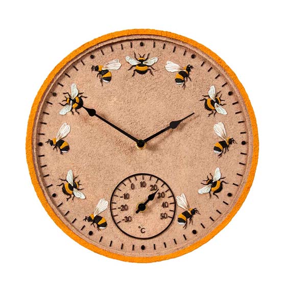 Bee wall clock and thermometer product photo default L