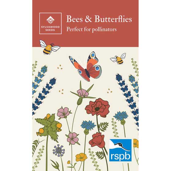 Bees and butterflies wildflower seed pack product photo default L