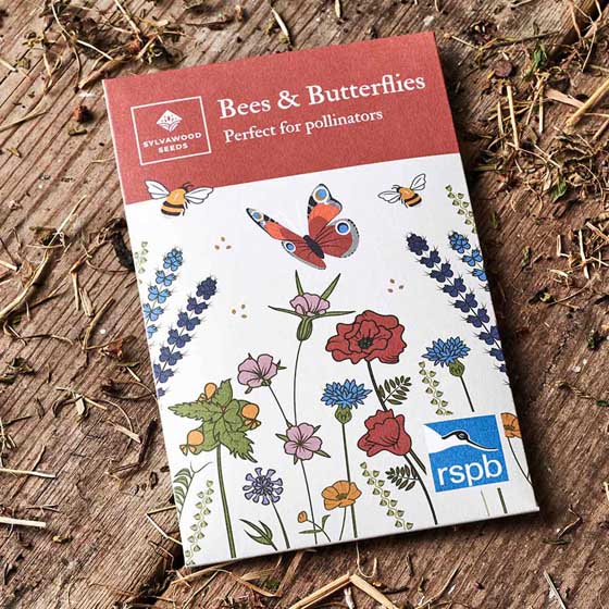 Bees and butterflies wildflower seed pack product photo side L