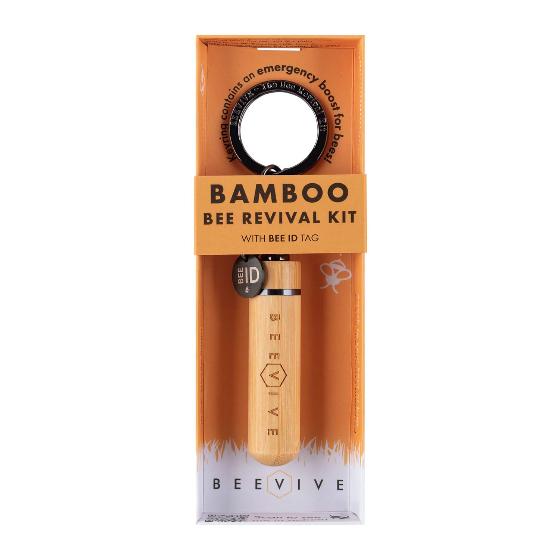 Beevive bee revival kit keyring, bamboo product photo front L