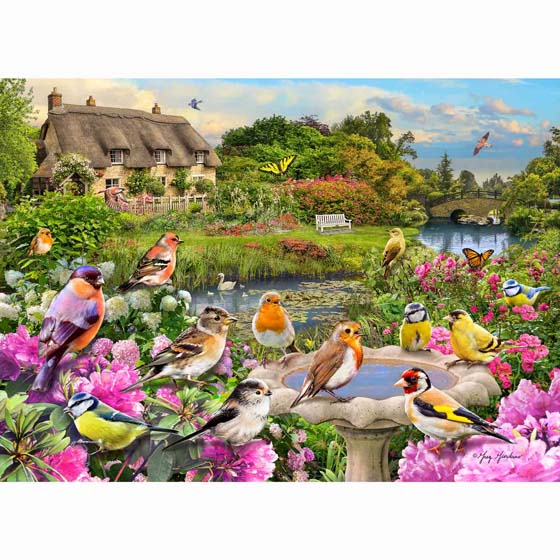 Birdsong by the stream jigsaw puzzle, 1000-piece product photo side L