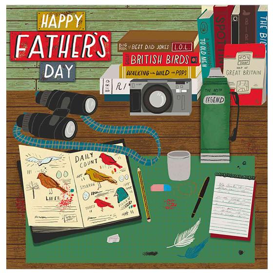 Bird-watcher Father's Day card product photo default L