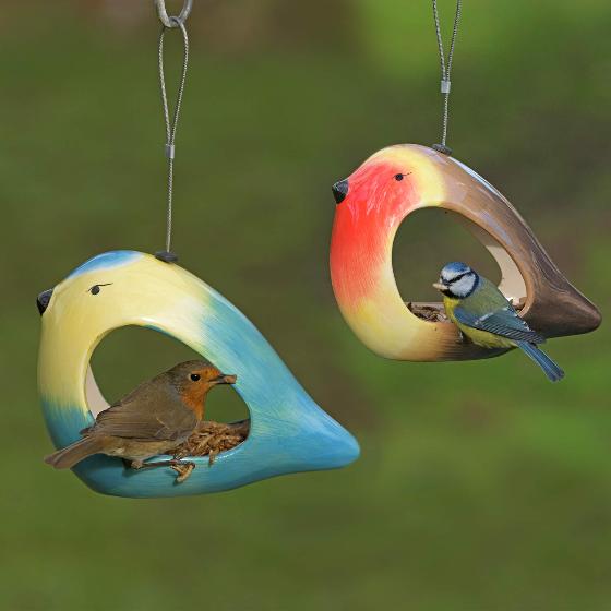 Ceramic bird feeder - Blue tit product photo back L
