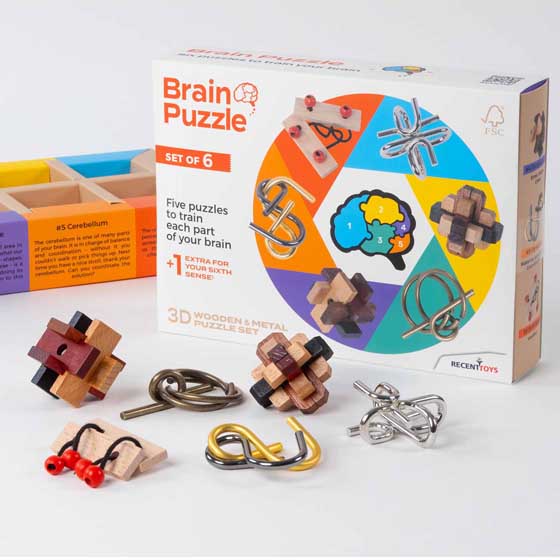 Brain training puzzles, set of 6 product photo default L