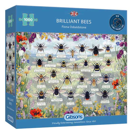 Brilliant bees jigsaw puzzle 1000-piece product photo default L