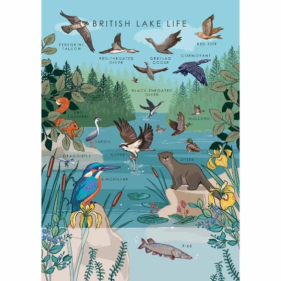 British lake life greetings card product photo default L