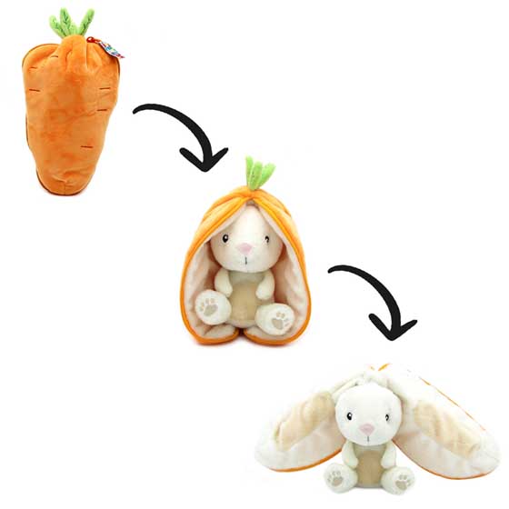 Flipetz Bunny carrot hideaway plush product photo default L