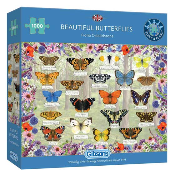 Beautiful butterflies jigsaw puzzle, 1000-piece product photo default L