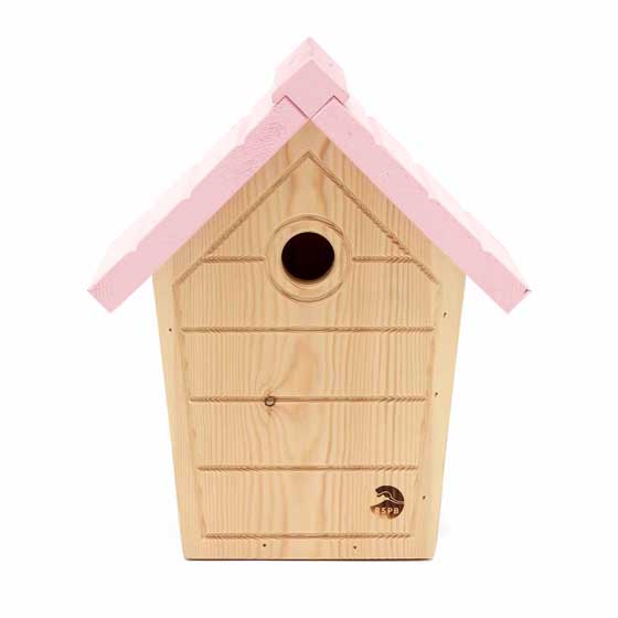 RSPB Cabin nest box, dusty pink product photo ai5 L