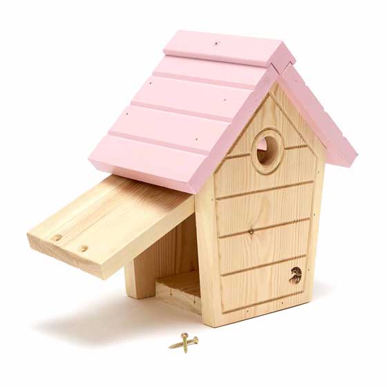 RSPB Cabin nest box, dusty pink product photo ai4 L