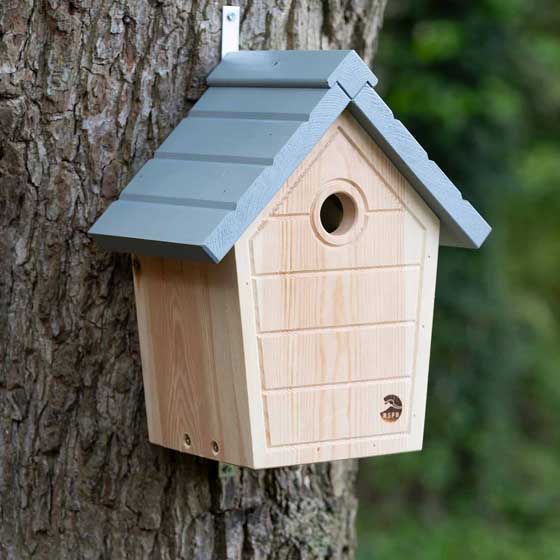 RSPB Cabin nest box, slate grey product photo side L