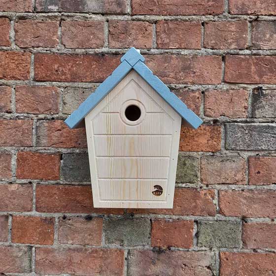 RSPB Cabin nest box, slate grey product photo back L