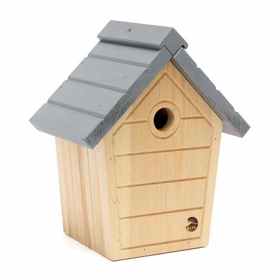 RSPB Cabin nest box, slate grey product photo front L