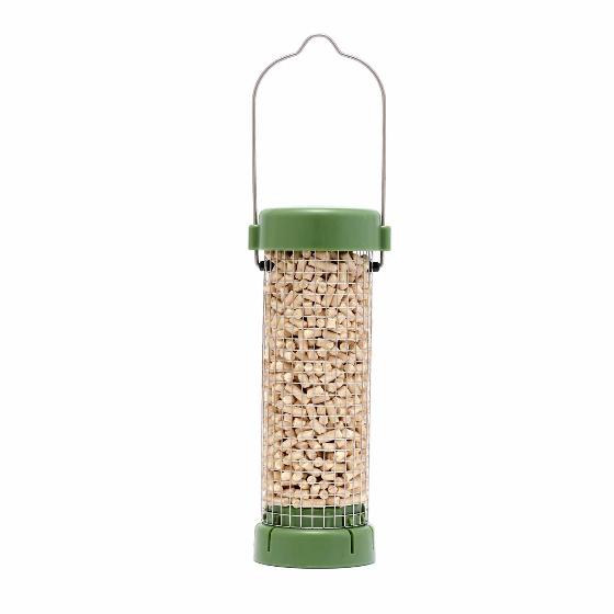 Classic easy-clean small nut & nibble feeder with 1kg buggy nibbles product photo back L