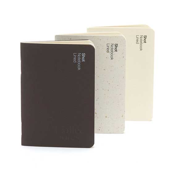 Mini recycled coffee notebooks, set of 3 product photo default L