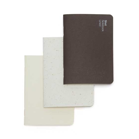 Mini recycled coffee notebooks, set of 3 product photo side L