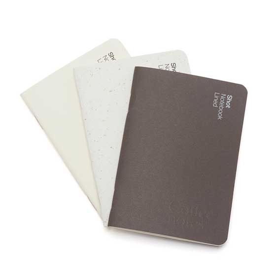 Mini recycled coffee notebooks, set of 3 product photo front L