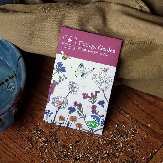 Cottage garden seed mix pack product photo side L