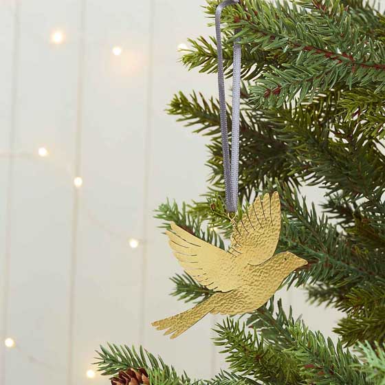 Flying Dove brass decoration product photo back L