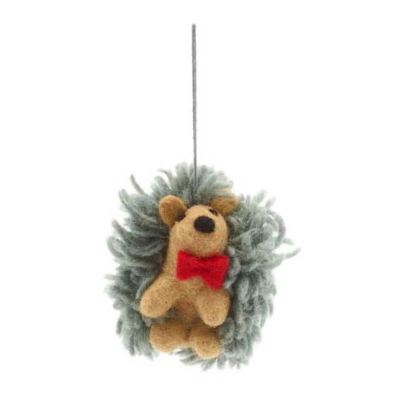 Dapper felt Hedgehog Christmas tree decoration product photo default L