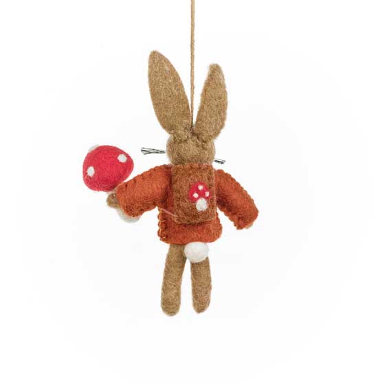 Felt foraging Hare Christmas tree decoration product photo side L