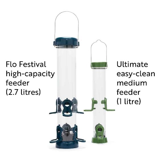 Flo Festival high capacity large seed feeder product photo ai4 L