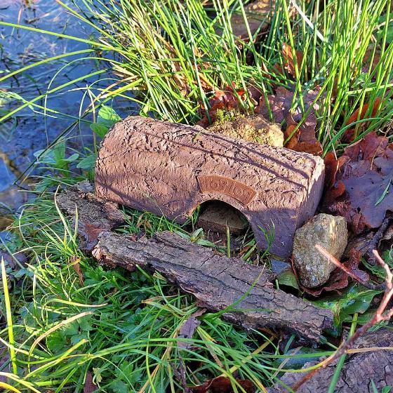 Frog log eco frog and toad shelter product photo back L