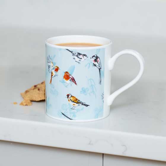 RSPB Frosty meadow fine bone china mug product photo back L