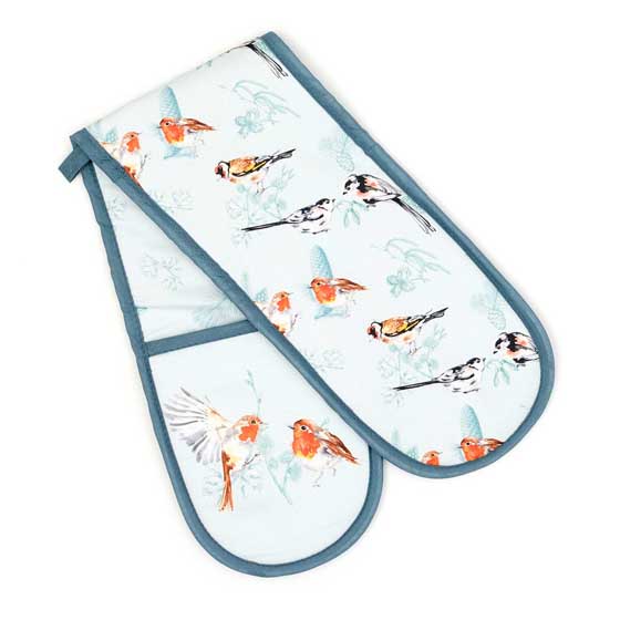 RSPB Frosty meadow bird double oven gloves product photo default L