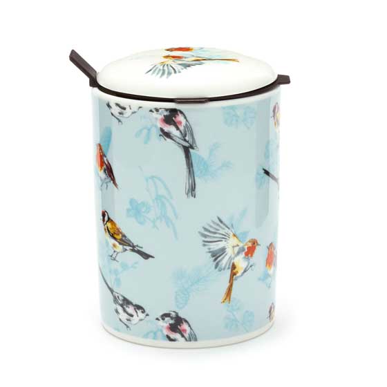 RSPB Frosty meadow tea infuser mug product photo front L