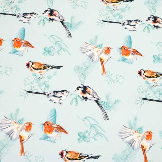 RSPB Frosty meadow bird tea towel product photo back L