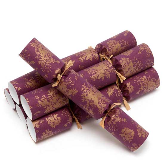 Fruits of the forest recycled crackers with wooden decorations, box of six product photo side L