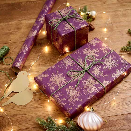 Fruits of the forest recycled wrapping paper, 10 metres product photo side L
