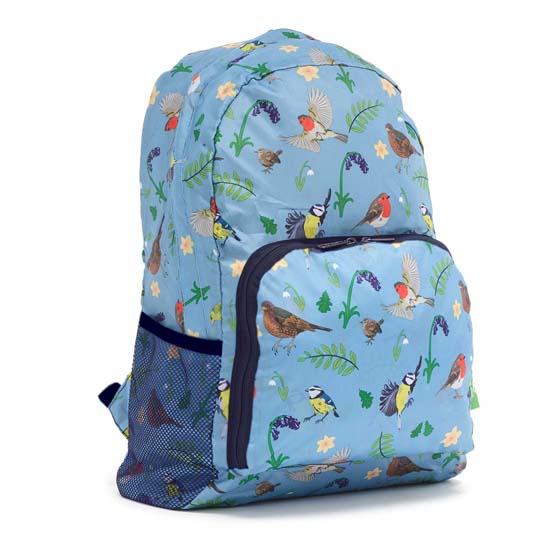 Garden birds foldable Eco Chic backpack product photo default L