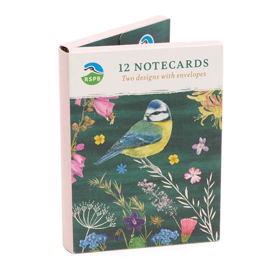 RSPB Garden birds A6 notecards, pack of 12 - Beyond the hedgerow collection product photo side L