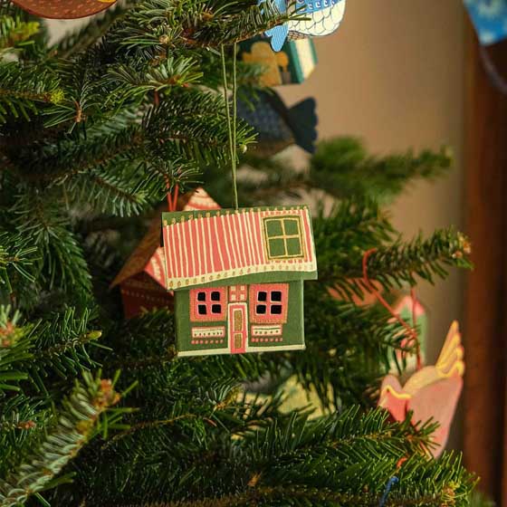 Gingerbread house hanging decoration product photo side L