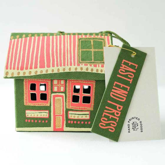Gingerbread house hanging decoration product photo back L