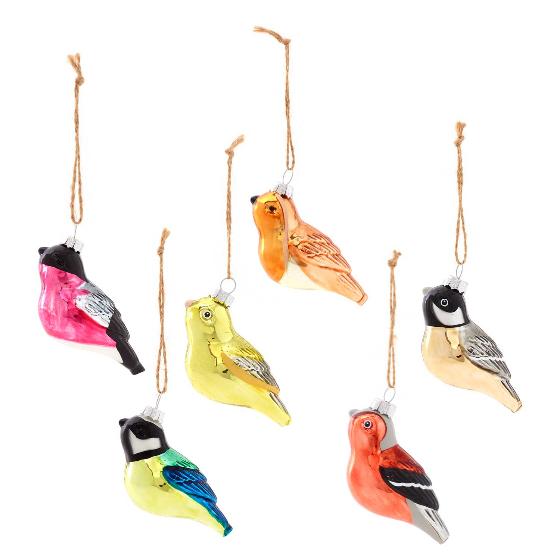 RSPB Glass bird Christmas decorations product photo back L